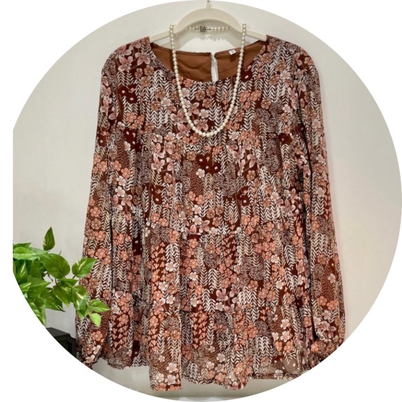 Tops - Floral Print Swing Top